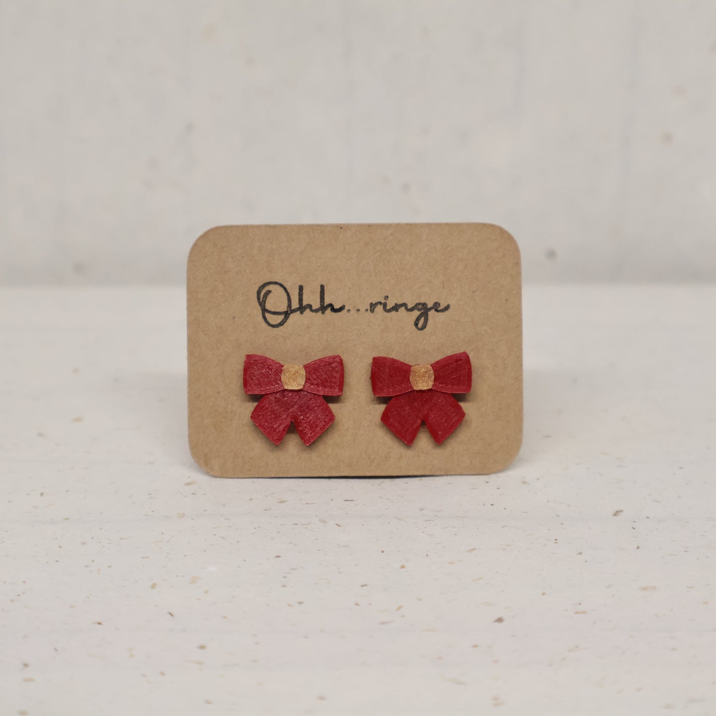 Pendientes Lazo Navideño