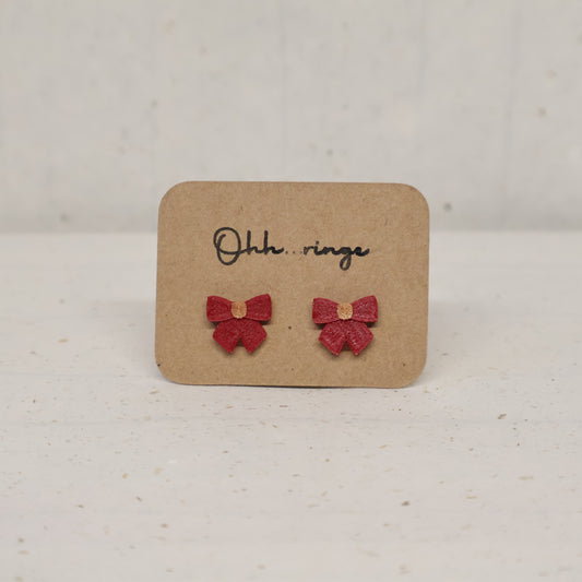 Pendientes Lazo Navideño