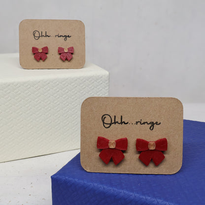 Pendientes Lazo Navideño