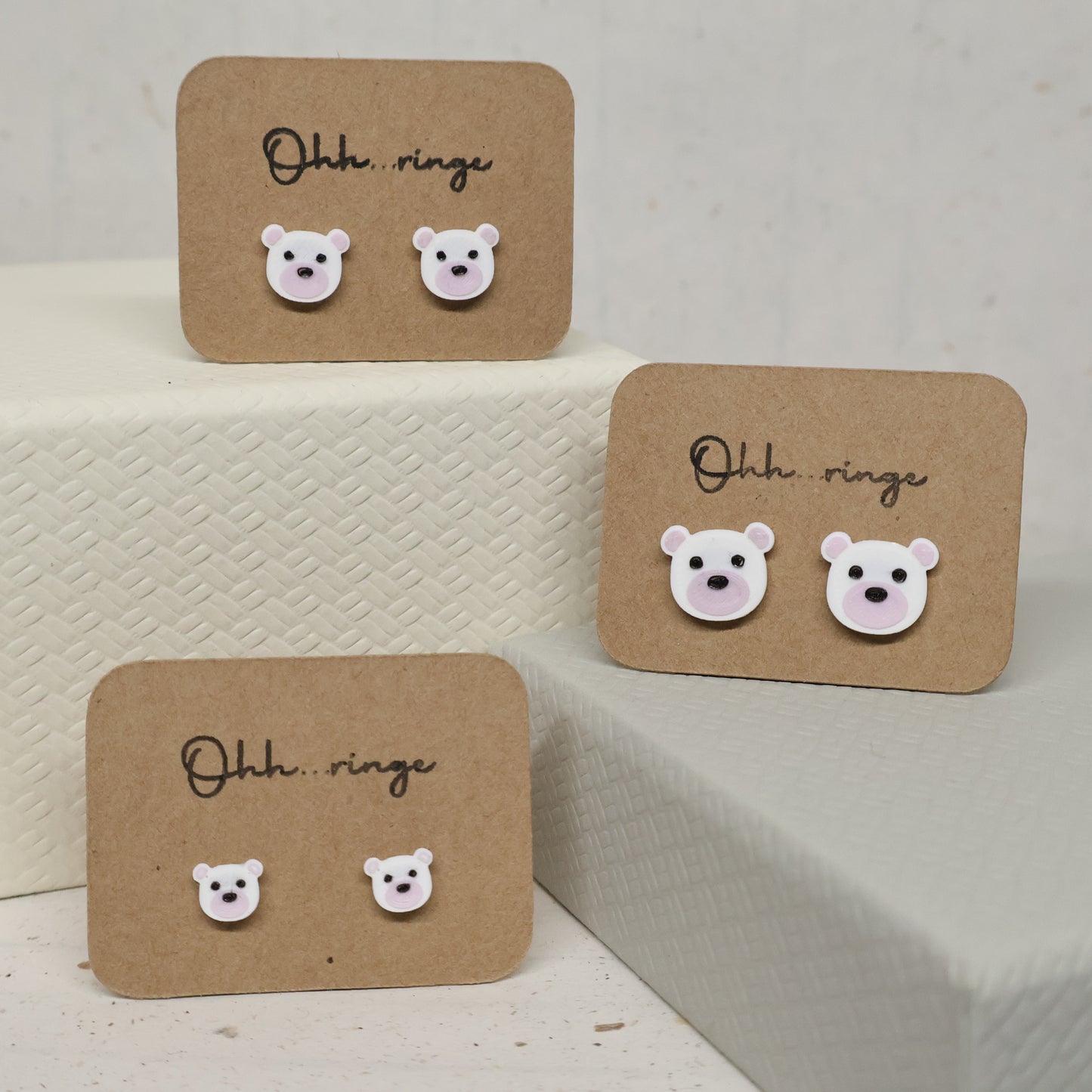 Pendientes Osito Blanco