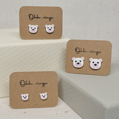 Pendientes Osito Blanco
