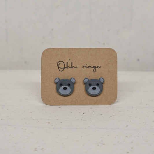 Pendientes Osito Gris